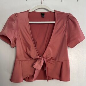 Wild Fable Pink Tie-Front Blouse